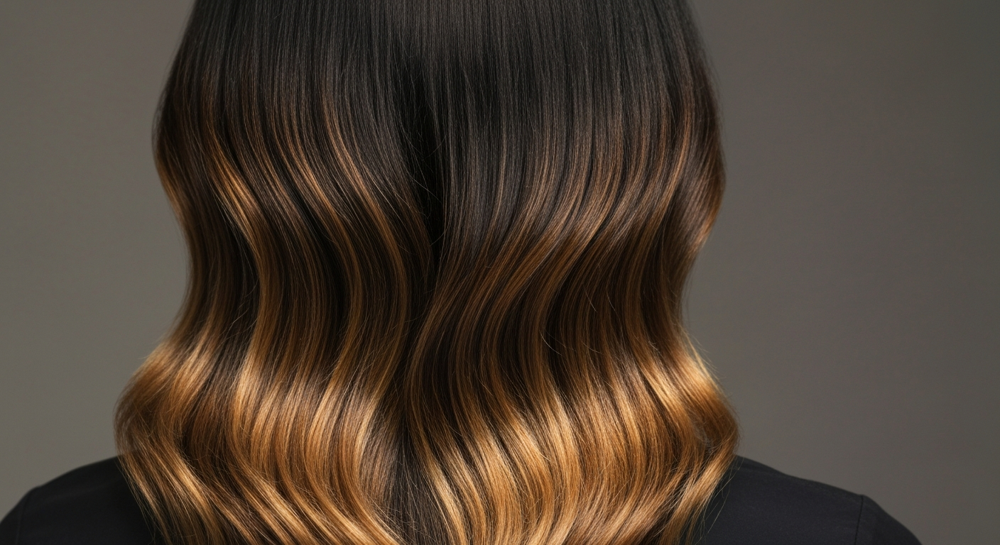 Dark hair balayage